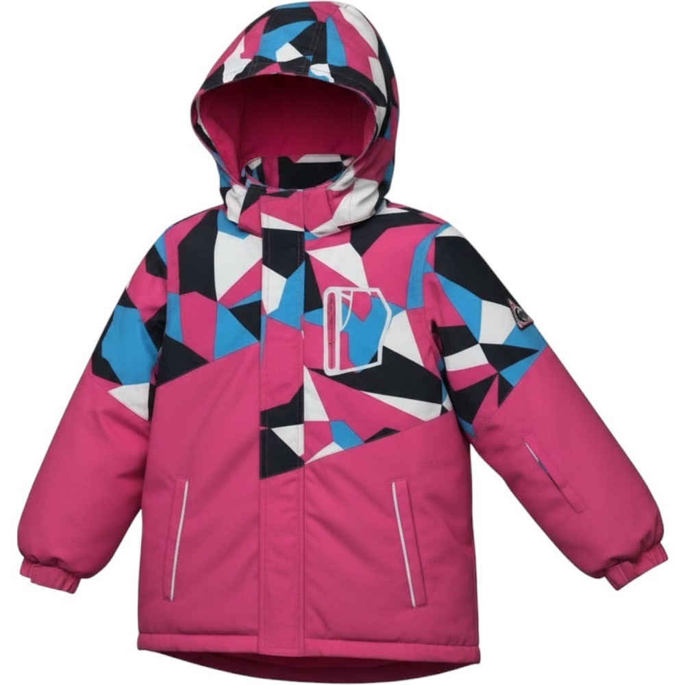 Top&Sky Kids Hooded Winter Jacket Geometric Pink Blue Compass patch Gorpcore 10